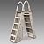 Confer Plastics A-Frame 7200 Above Ground Adjustable Pool Roll-Guard Safety Ladder