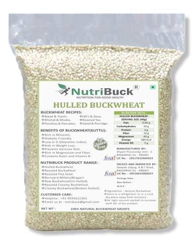 Image of NutriBuck Buckwheat Groats | Hulled | Kuttu-Giri | Gluten-Free | Elevate Your Recipes with Nutrient-Rich Versatility and Authentic Flavors (400 Gram)