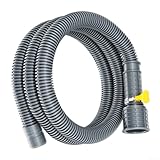 Waschmaschinen-Ablaufschlauch, auslaufsichere AC-Wasserrohrverlängerung mit Klemme, anpassbare Länge, Kunststoffschlauch für Wäsche- und Klimaanlagen, flexibler Auslaufschlauch 1 m bis 5 m (3 Meter)