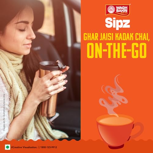 Image of Wagh Bakri Elaichi Instant Chai Tea Premix Powder, 140 gm