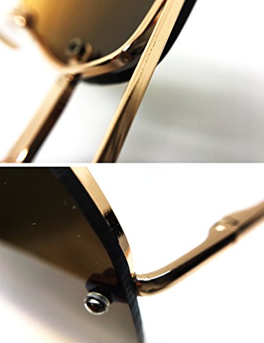 3112 Tint Lenz Teardrop Rimless Metal Frame Womens Mens Aviator Sunglasses (Rimless, Dark Purple)4