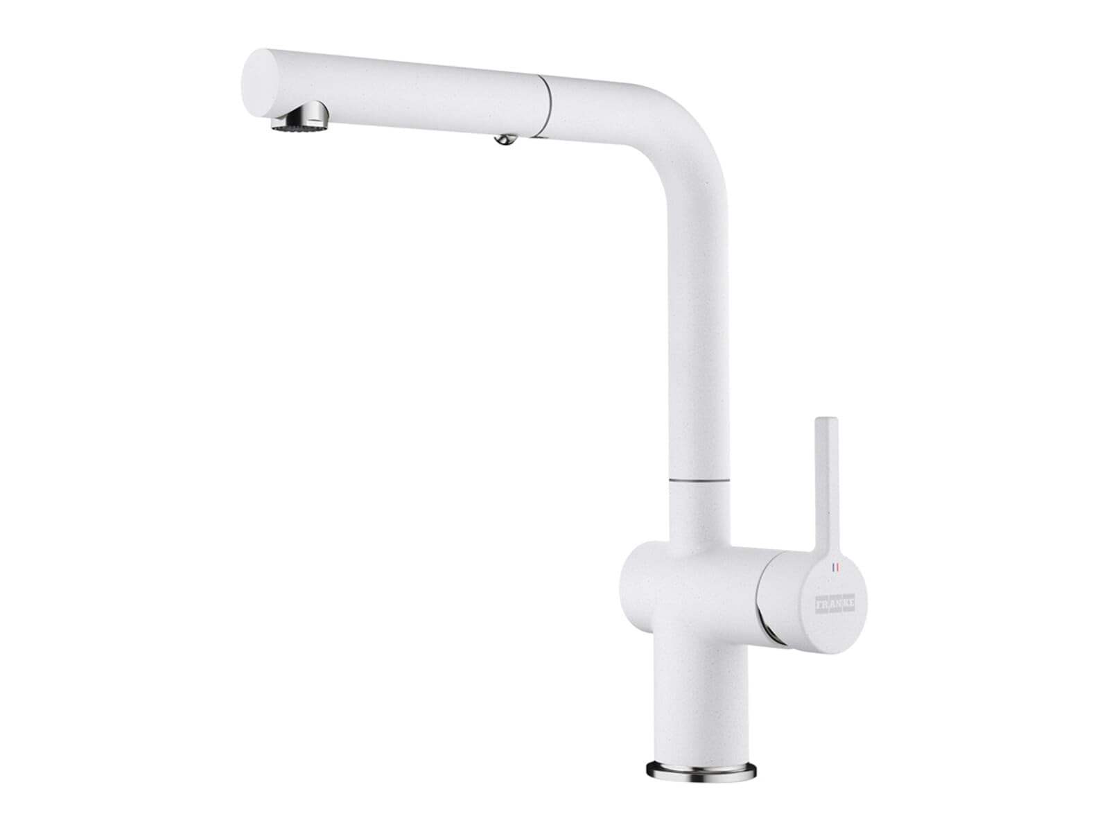FRANKE 115.0653.387, Grifo del fregadero de la cocina Active L pull out spray, Blanco polar