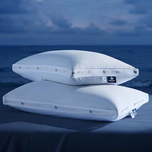 Pacific Coast King Size 2 Pack ArcticLayer Adjustable Breathable Cooling Pillows, Triple-Layer Hotel Quality Cushion, Oeko-TEX & RDS Certified, Orthopedic Support for Side/Back/Stomach Sleepers