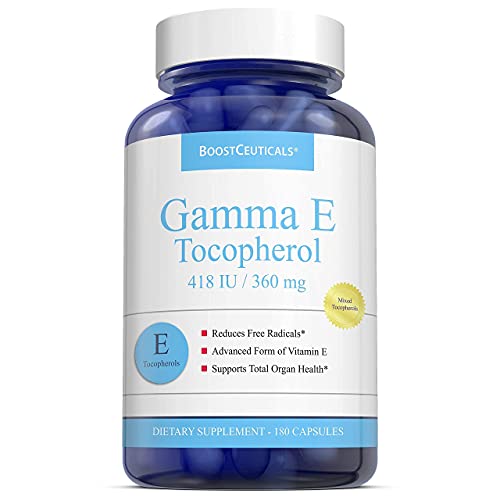 Boostceuticals Popular Together Vitamin E 400 Iu Gamma E Mixed Tocopherols Reishi Mushroom Capsules Bundle 270 Vegan Capsules No Additives Non-Gmo Gluten Free Pure Vitamin E Ganoderma Lucidum Combo #TOP1
