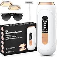 RWSRW IPL Geräte Haarentfernung Laser, 600-1200nm Wellenlänge Laser Haarentfernung mit 0,2s Schneller Blitz, 4 Erweiterte Funktionen und 5 Energiestufen für Damen/Herren/Achseln/Beine/Bikini/Körper