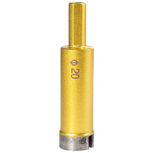 KATUR 20mm dia sierra diamantada broca para taladro, sierra de mampostería para cortar azulejos de porcelana para mármol, vidrio, pizarra, cerámica, granito, cuarzo y piedras preciosas