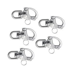 LZZYFPX 5 Stück Wirbelauge Karabinerhaken