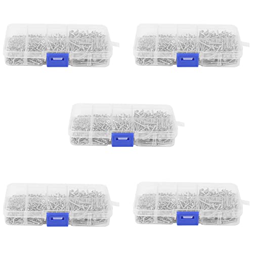 Vis autotaraudeuses M2 en acier inoxydable lot de 4000 pièces pour micro-vissage