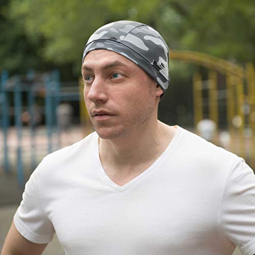 ShinobuRiders『吸汗速乾COOLMAX２枚組ヘルメットインナーキャップスポーティタイプ（ブラック&カモフラージュⅡ）』