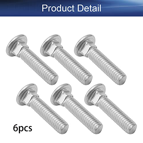 30 Pcs Carriage Bolts, Coach Bolts,Neck Carriage Bolt, Round Head, Square Neck, Zinc Plated (M5-0.8x40mm - View #5
