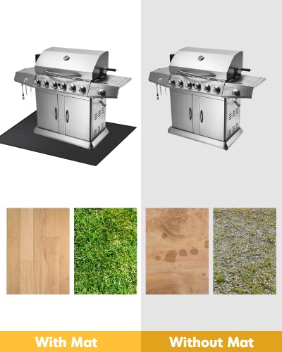 Mjokoj Large Under Grill Mat, 65×42 Inch Bbq Floor Mats, Deck Patio Protector Mat, Fire Resistant, Water Resistant, Oil Proof, Easy To Clean Bbq Protector For Decks And Patios #TOP4