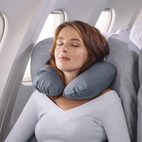 Almohada Inflable de Viaje Azul Ergónomica miniatura 2