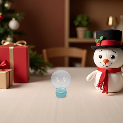 Miniatura 9 de Pretyzoom Bola De Nieve Transparente Rellenable Para Diy Manualidades Globo De Agua Vacío Para Decoración Navideña Hogar Oficina Y Fiesta 2.55x1.77x1.77in