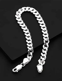 T TRENDY MART Stylish Stainless Steel Chain Style Bracelet For Men Boys Mens Bracelets 8.5 Inches