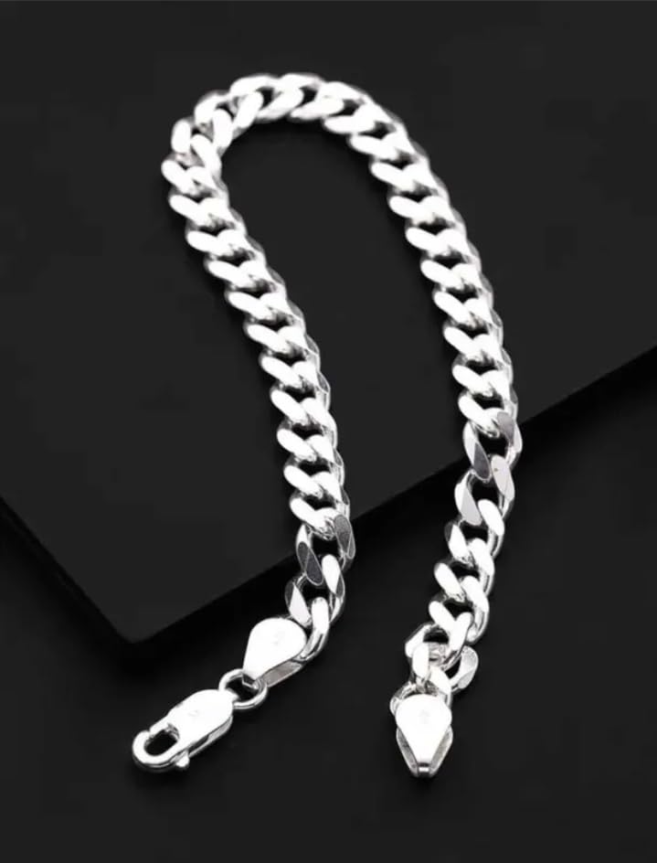 t trendy mart Stylish Stainless Steel Chain Style Bracelet For Men Boys Mens Bracelets 8.5 Inches-picture-21