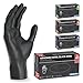 Produktbild ARNOMED 200x Einweghandschuhe Schwarz, Einmalhandschuhe S, Nitrilhandschuhe puderfrei, Handschuhe Einweg latexfrei, Gummihandschuhe Einweg, Handschuhe Nitril, Einmalhandschuhe S, M, L & XL