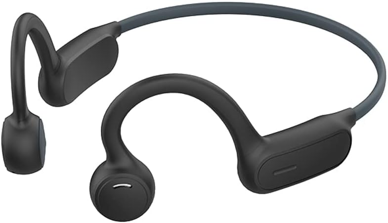 Pinetree Open Wireless Bone Conduction Headphones with Bluetooth 5.0,Bone Conduction Headphones MP3 for Outdoor Running Driving,Swetproof Wireless Ear Bone Conduction Headphones with Mic(Gray