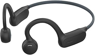 Pinetree Open Wireless Bone Conduction Headphones with Bluetooth 5.0,Bone Conduction Headphones MP3 for Outdoor Running Driving,Swetproof Wireless Ear Bone Conduction Headphones with Mic(Gray
