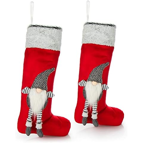 com-four® Premium Christmas Stockings XXL Cover