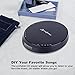 ByronStatics Portable CD Player, Personal Compact Disc Player with Anti-Skip/Anti-Shock, Headphone Jack & LCD Display for Car Use Home Travel, not Rechargeable, Use AA Batteries - Dusk Blue