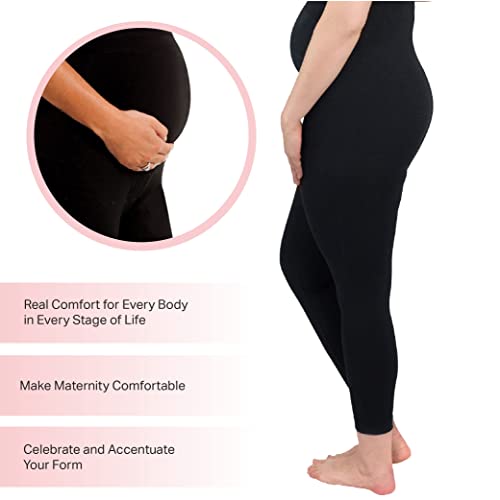 Leading Lady Seamless Maternity Leggings - Over The Belly Pregnancy Leggings For Women - Extra Support And Comfort (Black, L) #TOP3