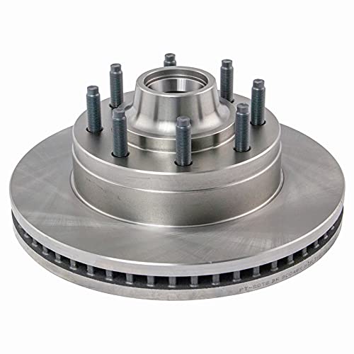 Image of TRQ Front Brake Pad & Rotor Kit with Chemical Kit Ceramic | For 2008-2014 Ford E-150 E-250 2008-2022 E-350 Super Duty