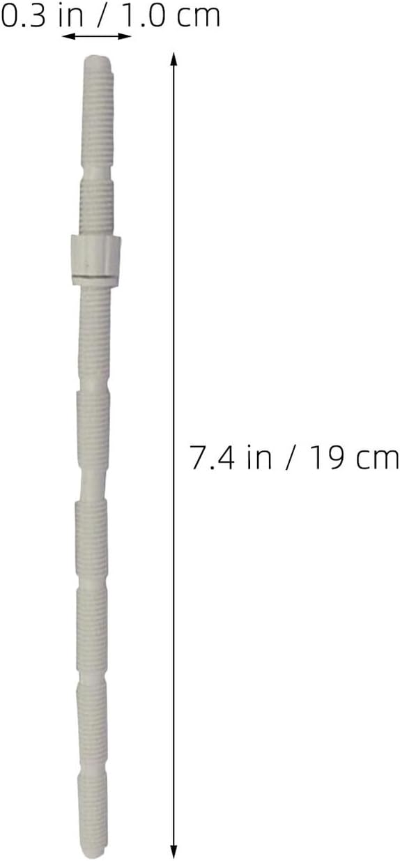 Homoyoyo Dual Toilet Button Rods Extended Solid Screw Thread, Universal Dual Flush Push Button Replacement for Toilet Tank, Bathroom Fixture Repair Parts 2pcs