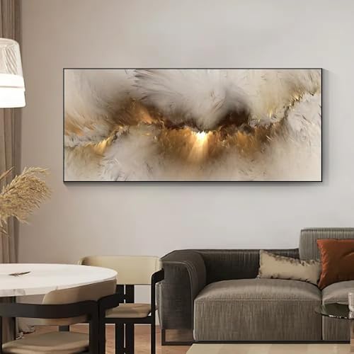 Tableau abstrait classique de qualité supérieure, poster nuages 50x100cm - 2