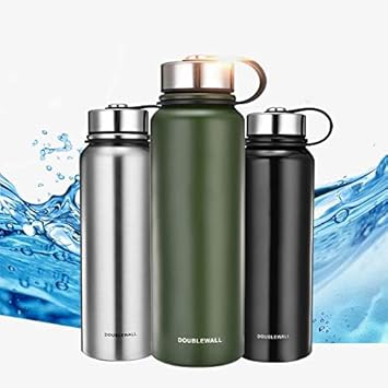 Amazon Co Jp Mightyduty 610 800 1100 1500ml サーモス サーモ 真空断熱ウォーターボトル ステンレススチールボトル ポータブル 6 24時間保温 冷 スポーツウォーターカップ ランニング ヨガ フィットネス用 610ml グリーン ホーム キッチン