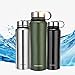 Produktbild MIGHTYDUTY 610/800/1100/1500ML Thermosflasche, vakuumisolierte Wasserflasche Edelstahlflasche, tragbar, 6-24 Stunden, warm und kühlend, Sport-Wasserbecher für Laufen, Yoga, Fitness (Grün 1100ML)