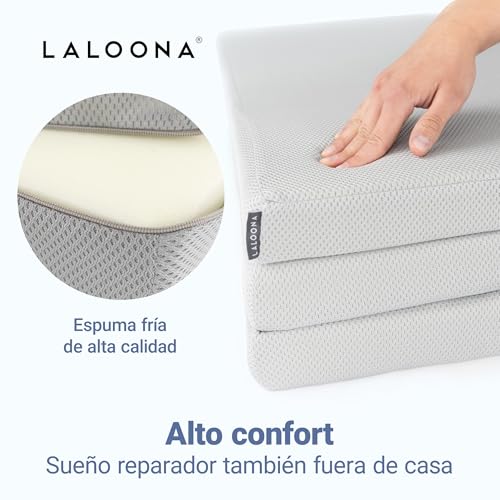 Colchón de cuna de viaje para evitar dolores de espalda en bebés con espuma de 5 cm plegable 3