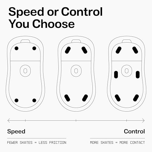 Image of Wallhack UHMW-PE Mouse Dot Skates Silent Premium Skates for Gaming Mice Ultra Smooth Gliding on Fabric & Glass Pads Speed & Control Durable & Easy to Use Black 7 mm