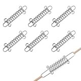 HAUUFENN テント スプリングフック タープ フック 6個セット ステンレス鋼 防風ロープバックル 高弾性 強風対策 携帯便利 アウトドア キャンプ用品 自在金具