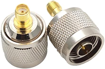 Adapter N Type Adapter SMA Female to N Type Male Crimp N Connector Connector Hf Adapter Male to N Type Female Hf for Wi-Fi Antenna Cable WLAN Wireless WiFi Router (Pack of 2)