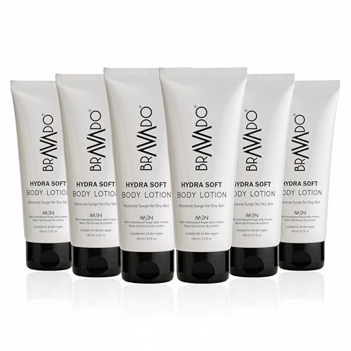 Image of BRAVADO Hydra Soft Body Lotion with SPF (Pack of 6) Value Bundle | Moisturizing Body Lotion with Sun Protection | Hydrating Daily Skin Care for Men | Non-Greasy Formula | 100ml Each