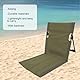 CEWROM Strandkorb mit Rückenlehne, Bodenstuhl Gefaltetes Sitzkissen, Sitzunterlage Outdoor, Tragbar Meditationsstuhl Strand Klappkissen Sitz, Stadion Sitzkissen, Strandsitz Strandstuhl Klappbar (Grün)