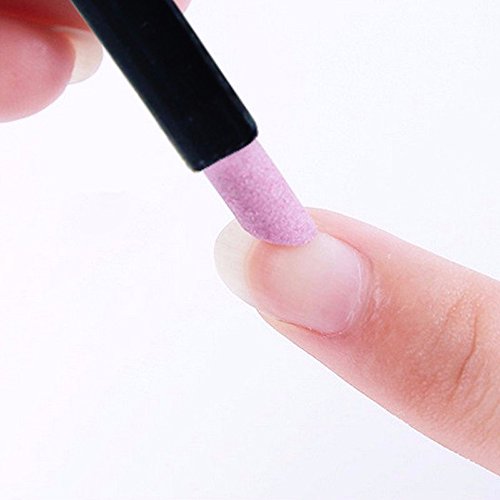 Flyitem 10 Pcs Stone Sanding Nail File Tools Nail Art Pen Cuticle Remover Trimmer Buffer Pedicure Pen Washable Cut Pusher Polisher Manicure Tool #TOP4