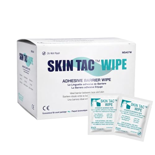 Image of Torbot IM074407W314832 Group Inc Skin Tac inchH inch Adhesive Barrier Prep Wipe, Liquid Form, Latex-Free, Hypo-allergenic (Box of 50 Each), (Pack of 2)