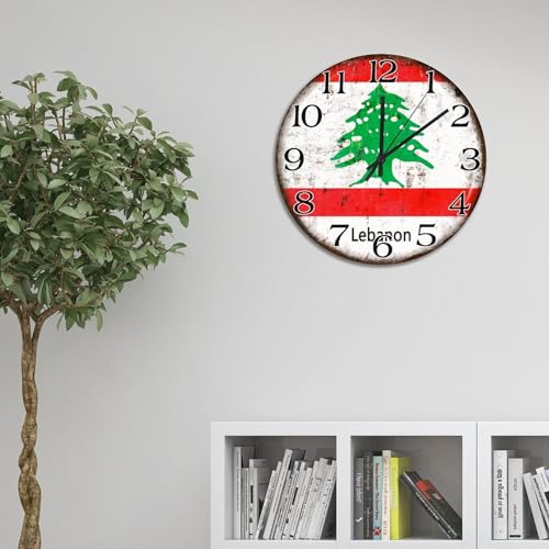 Horloge murale Liban en bois de 38 cm au style rustique chic - 5