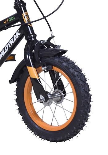 Wildtrak - 12 Zoll Fahrrad für Kinder von 2-5 Jahren mit Stützrädern – Schwarz/Grün