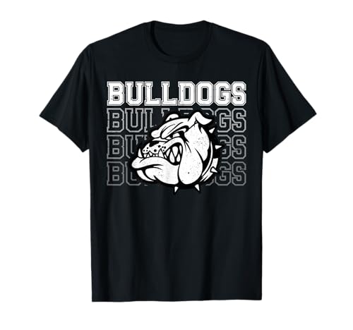 Bulldogs Mascot Team Spirit Vintage Sports Fan T-Shirt