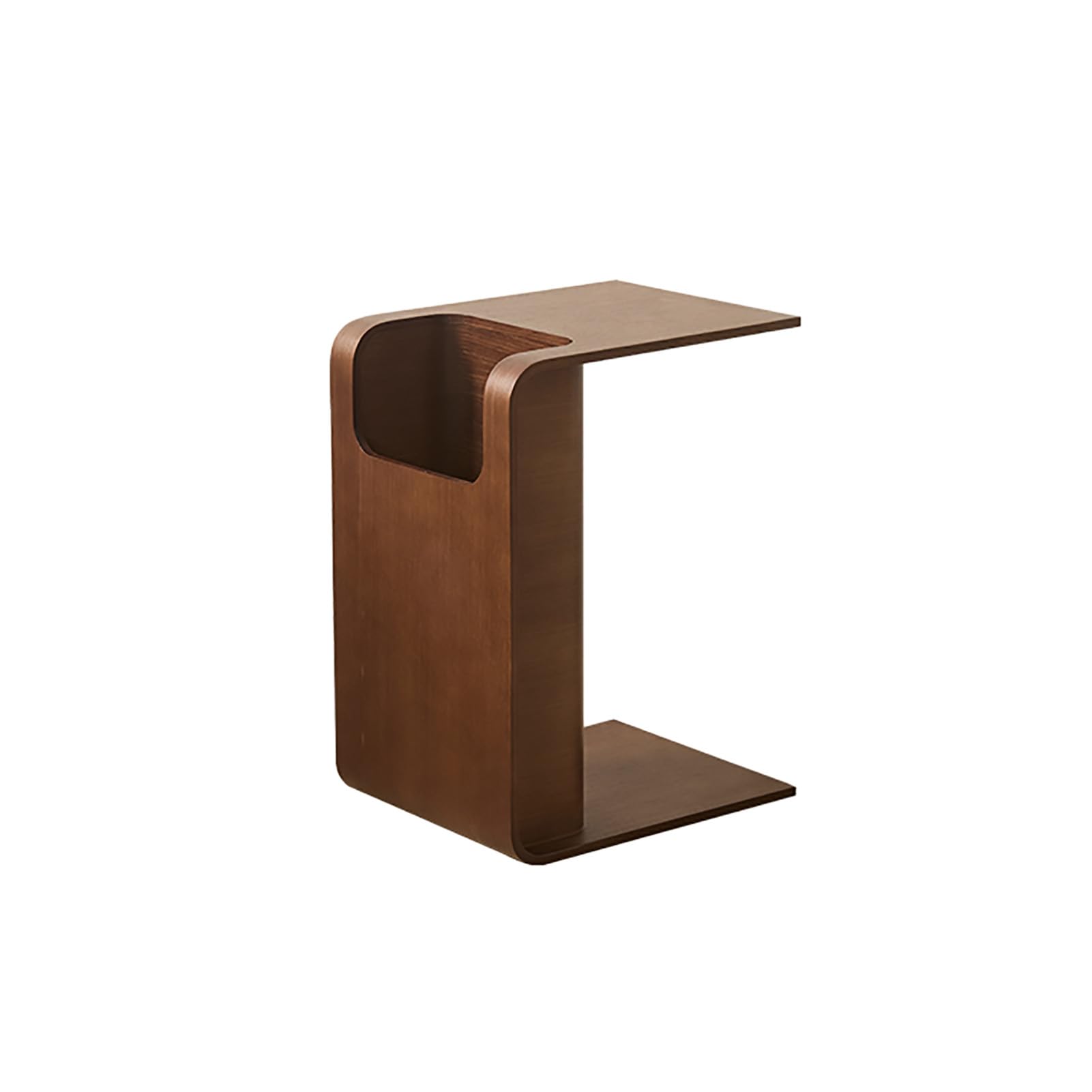 Petite table à goûter en bois de noyer pour soirées canapé cosy