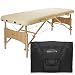 Saloniture Basic Portable Folding Massage Table - Cream
