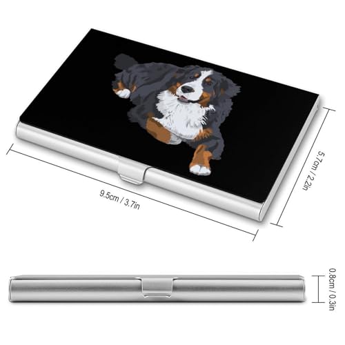 Swiss-Bernese-Mountain-Dog Business Card Holder Alloy Multi Wallet Credit Card ID Pocket Name Case2