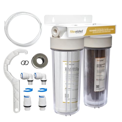 Filterelated Aquarium di Filter wasserfilter tds reduzieren Entchlorung PP Kohlenstoff DI Deionised wasser System Farbwechselndes Mixed Bed Resin für RO-Filtrationsgerät,Haushalt,Hydrokultur