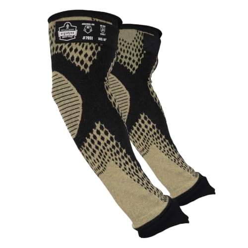 Image of Ergodyne Unisex Proflex 7951 Cut-resistant Protective Arm Sleeves - Ansi /Isea 105-2016 A5, En 388: 2x4xf, Heat Resistant