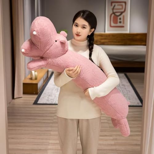 Image of Ryttir 40 Inch 15% Chubbier Large Hippo Stuffed Animal,Soft Hippopotamus Plush Stuffed Hippos Body Pillow for Kids and Adults - Perfect Valentine Hippo Gifts for Cuddling