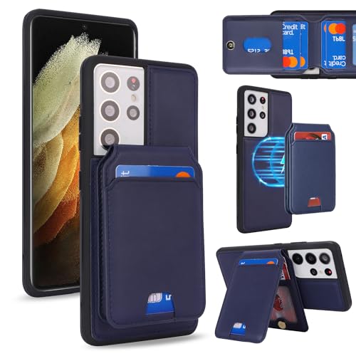 Cavor Galaxy S21 Ultra 5G SC-52BマホケースMageSafeGalaxy S21 Ultra 分離型手帳ケースGalaxy S21 Ultra ケース手帳型Galaxy S21 Ultraケースカード収納【易拆卸 【車載 スマ