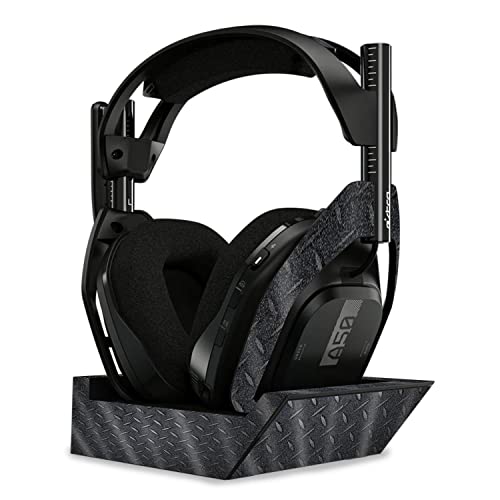 Image of MightySkins Glossy Glitter Skin Compatible with Astro A50 Wireless Headphones + Base Station (Gen 4) - Black Diamond Plate | Protective, Durable High-Gloss Glitter Finish | Easy to Apply