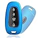 MaxAwe Schlüssel Hülle für 2021 Hyundai Tucson NX4/Santa Fe TM/Grandeur/Loniq 5/Nexo, TPU Silikon Hochglanz Autoschlüssel Schlüsselhülle Autofernbedienungen Schutzhülle (Blau)